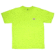 MCR Safety Hi Vis Safety Work T-Shirts, Soft Poly Jersey Knit, Short Sleeve and Tagless Design, Fluorescent Lime, Fluorescent Lime, 4X, STSLX4