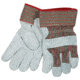 MCR Safety Insulated Leather Palm Work Gloves, Lined with Fleece, 2.5in Rubberized Safety Cuff, Gray, Large, 1205L