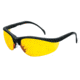 MCR Safety Klondike KD1 Series Safety Glasses, Adjustable Temple Length, Amber, One Size, KD114