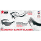 MCR Safety Klondike KD3 Series Safety Glasses, Anti-Fog Lenses, Soft and Secure TPR Nose Piece, Gray, One Size, KD312AF