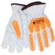 MCR Safety Leather Drivers Cut Resistant Work Gloves, Grain Goatskin Leather with DuPont Kevlar Liner, Keystone Thumb, White, Small, 36136KDPS
