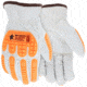 MCR Safety Leather Drivers Cut Resistant Work Gloves, Grain Goatskin Leather with DuPont Kevlar Liner, Keystone Thumb, White, Small, 36136KDPS