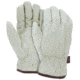 MCR Safety Leather Drivers Insulated Work Gloves, Premium Grade Grain Pigskin Leather, Fleece Lined and Keystone Thumb, Beige, Small, 3450S