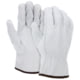 MCR Safety Leather Drivers Work Gloves, Buffalo Grain Leather, Keystone Thumb, White, Medium, Each, 1, 3313M-EA