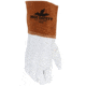 MCR Safety Leather Welding Work Gloves, Competitive Value Top Cow Grain Leather, 4in Split Leather Gauntlet Cuff, Sewn with ARX Cut Resistant Thread, Beige and Russet, Large, 4955L