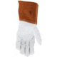 MCR Safety Leather Welding Work Gloves, Competitive Value Top Cow Grain Leather, 4in Split Leather Gauntlet Cuff, Sewn with ARX Cut Resistant Thread, Beige and Russet, Large, 4955L