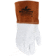 MCR Safety Leather Welding Work Gloves, Cow Grain Leather, 4in Split Leather Bell Cuff, Lined and Sewn with ARX Cut Resistant Material, Beige and Russet, Large, 4955HL