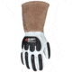 MCR Safety Leather Welding Work Gloves, Premium Grain Goatskin Leather, 5in Split Cowskin Cuff, Thinsulate Lined, White, Medium, 48406TM