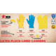 MCR Safety Long Flock Lined Rubber Latex Gloves, 15 mil Thickness, 12in Length, Industry Standard Grade, Yellow, Medium, 5250M