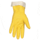 MCR Safety Long Flock Lined Rubber Latex Gloves, 15 mil Thickness, 12in Length, Industry Standard Grade, Yellow, Medium, 5250M