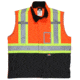 MCR Safety Luminator Break Away Body Warmer, ANSI Class 2 &amp; CSA Class 2, Water Resistant, Insulated, Fleece Liner, Fluorescent Orange, L, BWCCS2SBOL