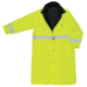 MCR Safety Luminator Premium Waterproof Raincoat, .54mm Nylon/PVC - PVC/Nylon, Reversible Coat to Black, Lime/Black, XL, 7368CRXL