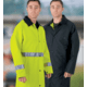 MCR Safety Luminator Premium Waterproof Raincoat, .54mm Nylon/PVC - PVC/Nylon, Reversible Coat to Black, Lime/Black, XL, 7368CRXL