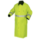 MCR Safety Luminator Premium Waterproof Raincoat, .54mm Nylon/PVC - PVC/Nylon, Reversible Coat to Black, Lime/Black, XL, 7368CRXL