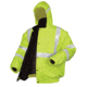 MCR Safety Luminator 4 in 1 Insulated Bomber Jacket, Zip Out Liner, Zip Off Outer Sleeves, Class 3, Fluorescent Lime, XL, BPCL3LXL