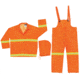 MCR Safety Luminator Series Reflective 3 Piece Waterproof Rain Suit, .35mm PVC/Poly, Orange, M, 2013RM
