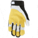 MCR Safety Mechanics Gloves, Reinforced Thumb Crotch, Rugged Grain Goatskin with Double Palm, White and Gold, X - Large, 906XL