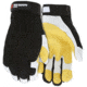 MCR Safety Mechanics Gloves, Reinforced Thumb Crotch, Rugged Grain Goatskin with Double Palm, White and Gold, X - Large, 906XL