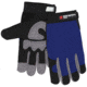 MCR Safety Mechanics Gloves, Synthetic Leather Palm, Adjustable Hook and Loop Wrist Closure, Black and Gray, X - Large, 905XL