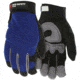 MCR Safety Mechanics Gloves, Synthetic Leather Palm, Adjustable Hook and Loop Wrist Closure, Black and Gray, X - Large, 905XL