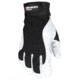 MCR Safety Mechanics Work Gloves, Rugged Grain Goatskin with Cowhide Double Palm, Reinforced Thumb Crotch, Spandex Back, White, Small, 906DPS