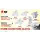 MCR Safety Medium Weight 100% Cotton Lisle Inspectors Gloves, Large, White, Straight Thumb, Ambidextrous, 8620C