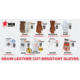 MCR Safety Mustang Leather Drivers Utility Work Gloves, Grain Goat Double Palm, Lined and Sewn with DuPont Kevlar, Wing Thumb, Brown, Large, MU3624KL