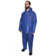 MCR Safety Navigator Series Waterproof Rain Jacket, .25mm TPU/Nylon, Attached Hood, Blue, L, 563JHL