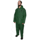 MCR Safety Navigator Series Waterproof Rain Jacket, .25mm TPU/Nylon, Attached Hood, Green, L, 568JHL