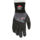 MCR Safety Ninja BNF Work Gloves, 15 Gauge Nylon/Spandex Shell, NFT Coated Over the Knuckle, Black/Gray, Large, N96793L