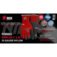 MCR Safety Ninja Flex Work Gloves, 15 Gauge Nylon Shell, Latex Coated Palm and Fingertips, Gray/Red, Medium, N9680M