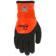 MCR Safety Ninja Work Gloves, 15 Gauge Nylon Shell, 7 Gauge Acrylic Terry Interior, Rough Over the Knuckle Outer Dip, Black/Orange, Large, N9695L