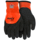 MCR Safety Ninja Work Gloves, 15 Gauge Nylon Shell, 7 Gauge Acrylic Terry Interior, Rough Over the Knuckle Outer Dip, Black/Orange, Large, N9695L