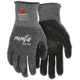 MCR Safety Ninja X4 Work Gloves, 13 Gauge HyperMax Shell, Bi-Polymer Coated Palm and Fingertips, Black/Salt and Pepper, X - Large, N92723BPXL