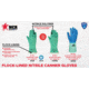 MCR Safety Nitri-Chem Flock Lined Nitrile Gloves, Industrial Grade, 13in Length, 18 mil Thickness, Green, XX - Large, 5331S