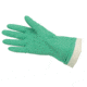 MCR Safety Nitri-Chem Flock Lined Nitrile Gloves, Economy Grade, 13in Length, 15 mil Thickness, Green, Small, 5317E