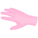 MCR Safety Nitrishield Disposable Nitrile Gloves, Premium 4 mil Nitrile, Medical Grade, Textured Grip and Powder Free, Pink, Small, 6010PS
