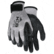 MCR Safety NXG Work Gloves. 10 Gauge Cotton Polyester Shell, Latex Coated Palm and Fingertips, Adjustable Hook and Loop Wrist Closure, Black/Gray, Medium, 9688VM