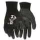 MCR Safety NXG Work Gloves, 13 Gauge Nylon Shell, PU Palm and Fingertips, Black, X - Small, Inner Pack, 12, 9669XS