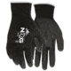 MCR Safety NXG Work Gloves, 13 Gauge Polyester Shell, PU Palm and Fingertips, Black, Small, 96699S