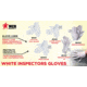 MCR Safety Long White Inspectors Gloves - Men's, Large, 14in, Straight Thumb, 8614C