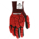 MCR Safety Predator Mechanics Impact Resistant Work Gloves, Cut Resistant Kevlar Steel Shell, Tire Tread TPR on Back, Fingers, and Thumb, Black, Large, PD3952L