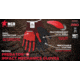 MCR Safety Predator Mechanics Impact Resistant Work Gloves, Cut Resistant Kevlar Steel Shell, Tire Tread TPR on Back, Fingers, and Thumb, Black, Large, PD3952L