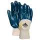 MCR Safety Predator Series Over the Knuckle Nitrile Coated Work Gloves, Palm Reinforced with DuPont Kevlar, Knit Wrist and Jersey Lined, Blue/White, Large, 9760KW