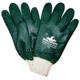 MCR Safety Premium PVC Coated Work Gloves, Double Dipped with Sandy PVC, Nitrile Reinforced, Soft Jersey Lining, Comfortable Knit Wrist, Hunter Green, Large, 6400