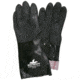 MCR Safety Premium PVC Coated Work Gloves, Double Dipped with Sandy PVC, Soft Jersey Lining, 14in Length, Black/White, Large, 6300SJ