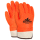 MCR Safety PVC Coated Insulated Work Gloves, Double Dipped Hi-Vis Orange, Sandy Finish and Foam Lined, Protective Safety Cuff, Orange, Large, 6521SCO