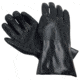 MCR Safety PVC Coated Work Gloves, Double Dipped with Sandy PVC, Soft Interlock Lining, 14in Length, Black, Large, 6524S