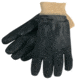 MCR Safety PVC Coated Work Gloves, Double Dipped with Sandy PVC, Soft Jersey Lining, Comfortable Knit Wrist, Black, Large, 6520SJ