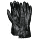 MCR Safety PVC Coated Work Gloves, Single Dipped with Rough PVC, Soft Interlock Lining, 12in Length, Black, Large, 6212R